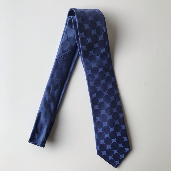 Michael Kors Blue Pattern Mens Tie - Picture 2 of 5